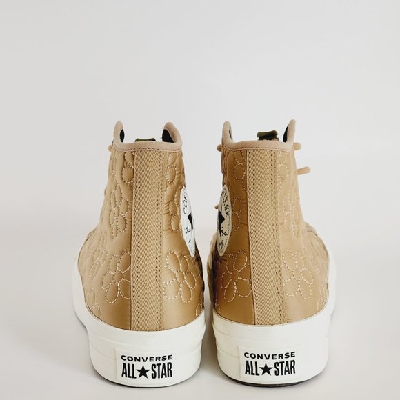 Converse CTAS Lift Hi Quilted Epic Dune Women's Platform Sneakers A08721C NWT - Picture 5 of 6